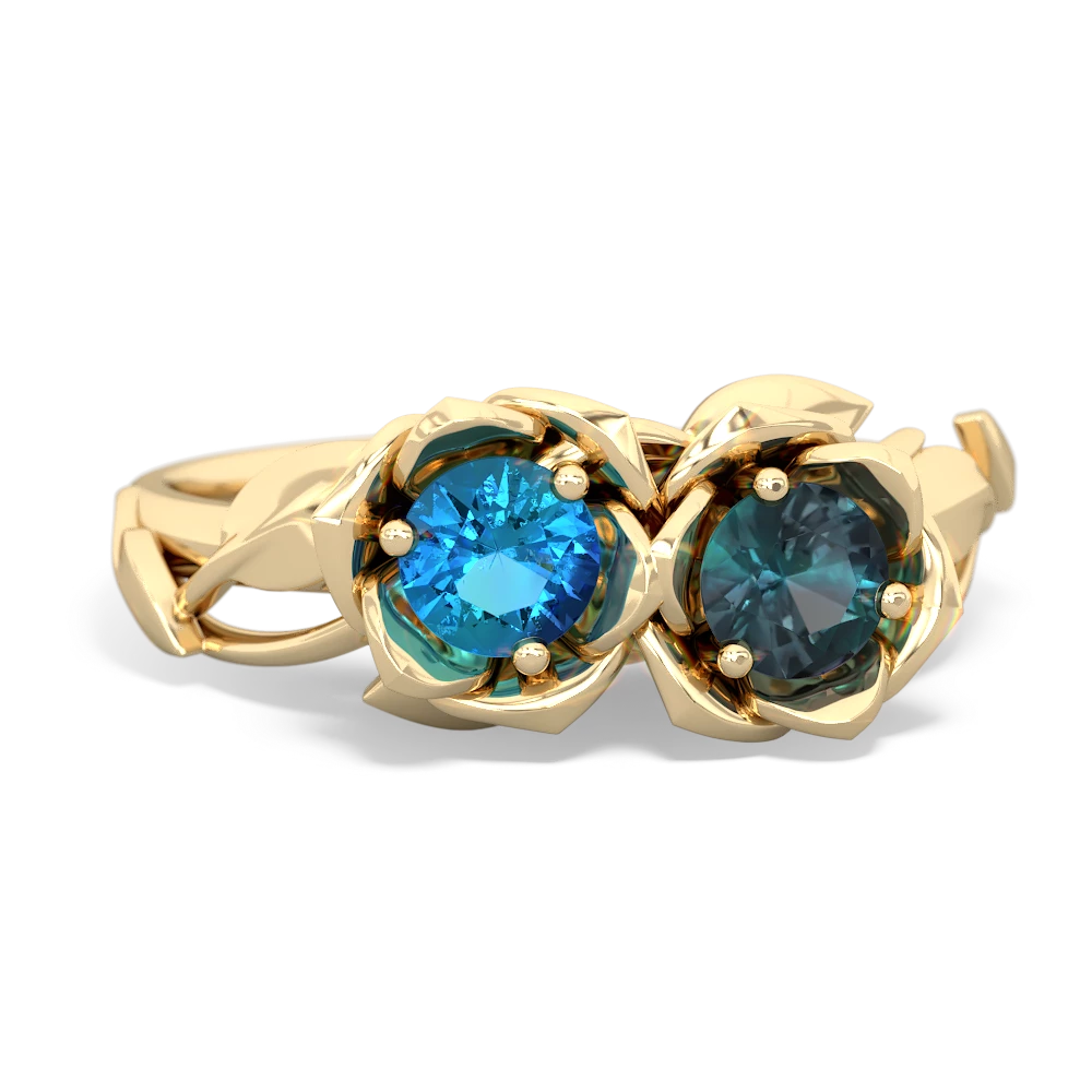 London Topaz Rose Garden 14K Yellow Gold ring R5510