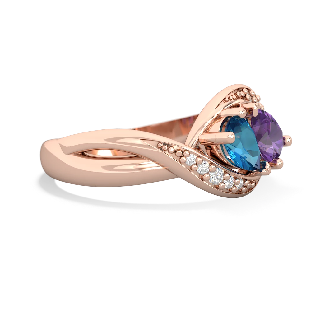 London Topaz Summer Winds 14K Rose Gold ring R5342