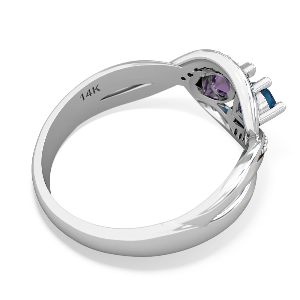 London Topaz Summer Winds 14K White Gold ring R5342