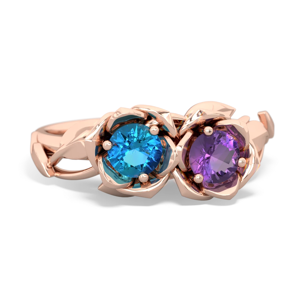 London Topaz Rose Garden 14K Rose Gold ring R5510