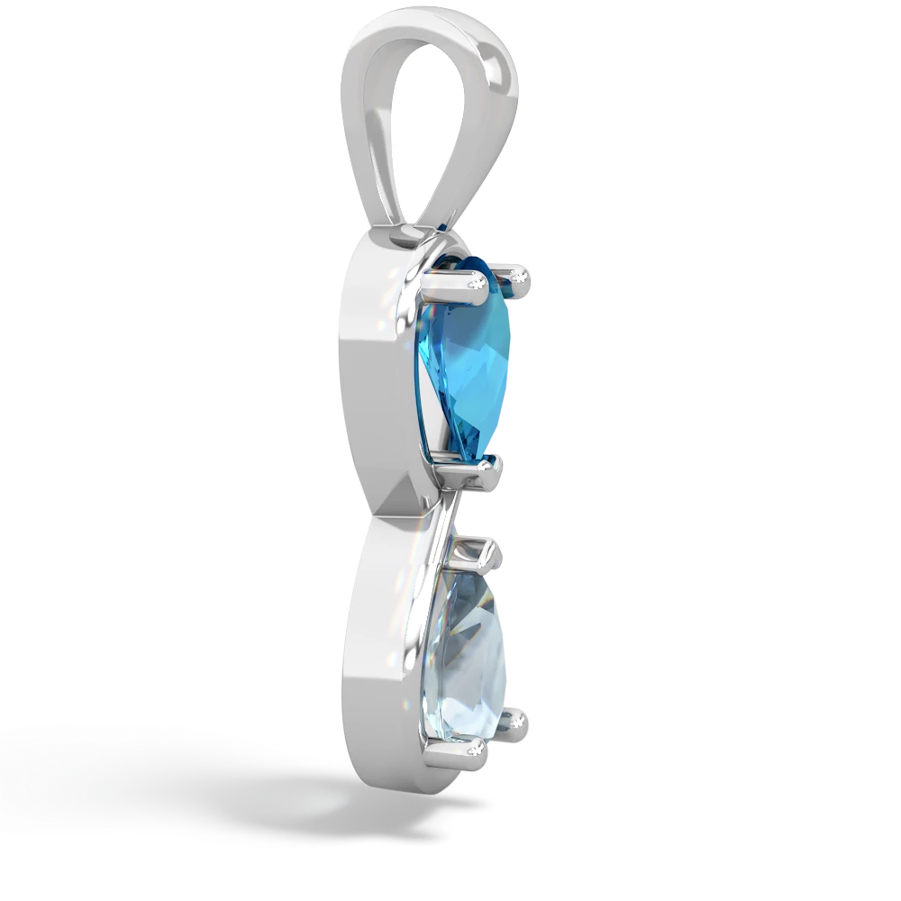 London Topaz Infinity 14K White Gold pendant P5050