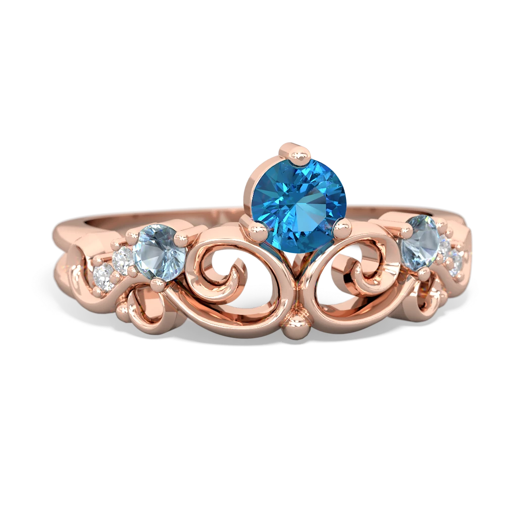 London Topaz Crown Keepsake 14K Rose Gold ring R5740