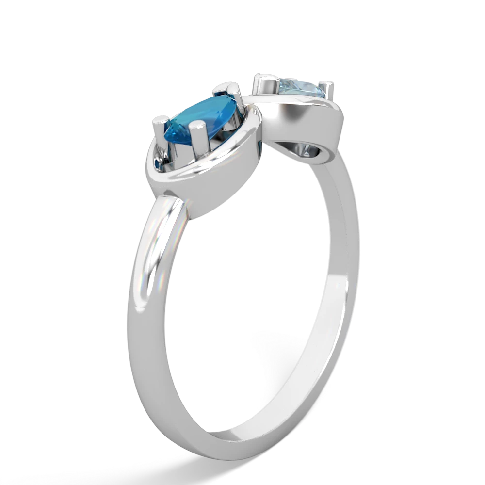 London Topaz Infinity 14K White Gold ring R5050