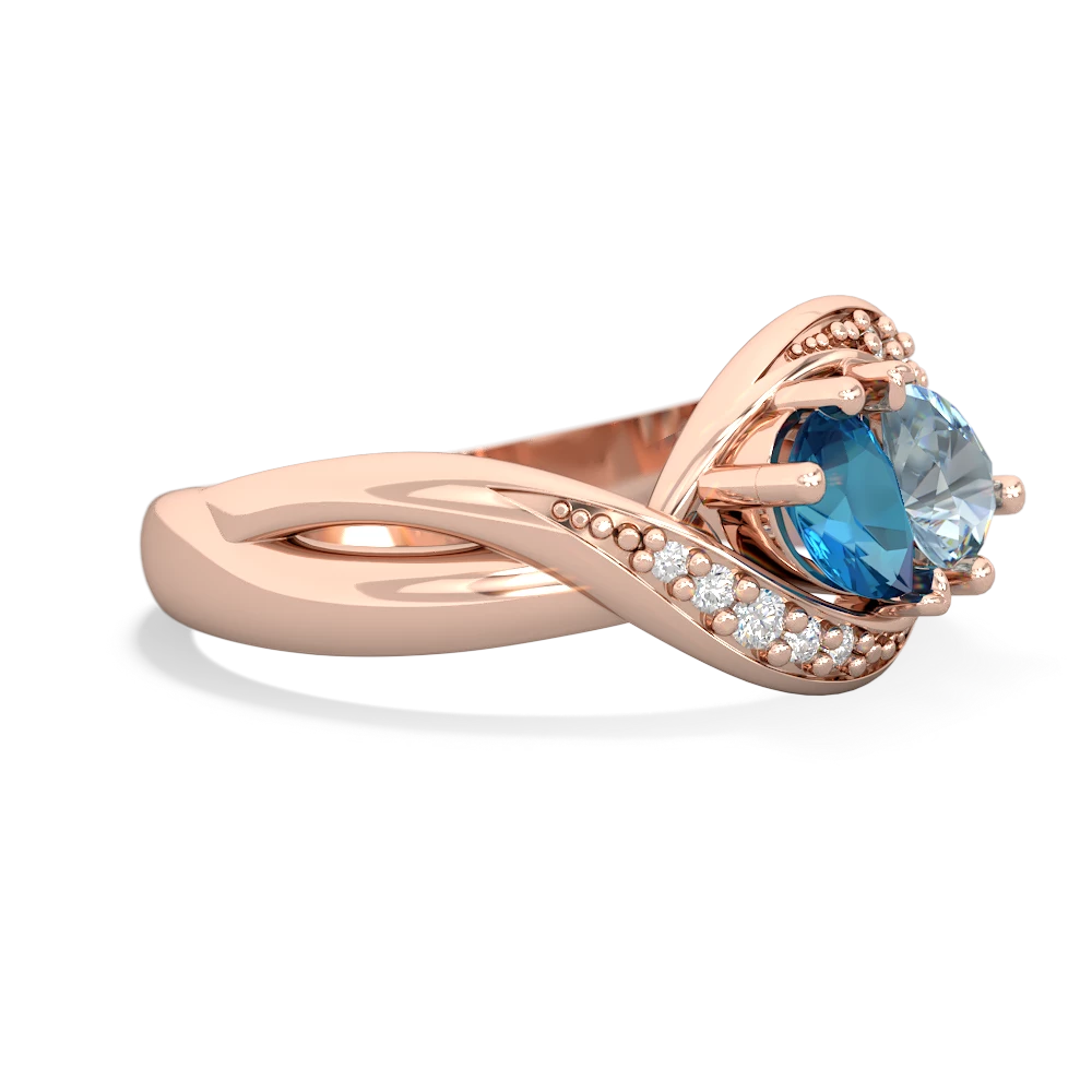 London Topaz Summer Winds 14K Rose Gold ring R5342