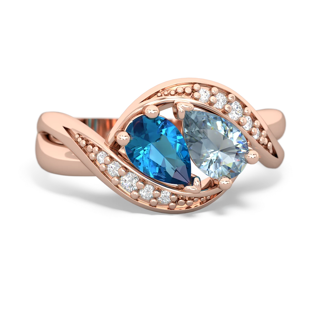 London Topaz Summer Winds 14K Rose Gold ring R5342