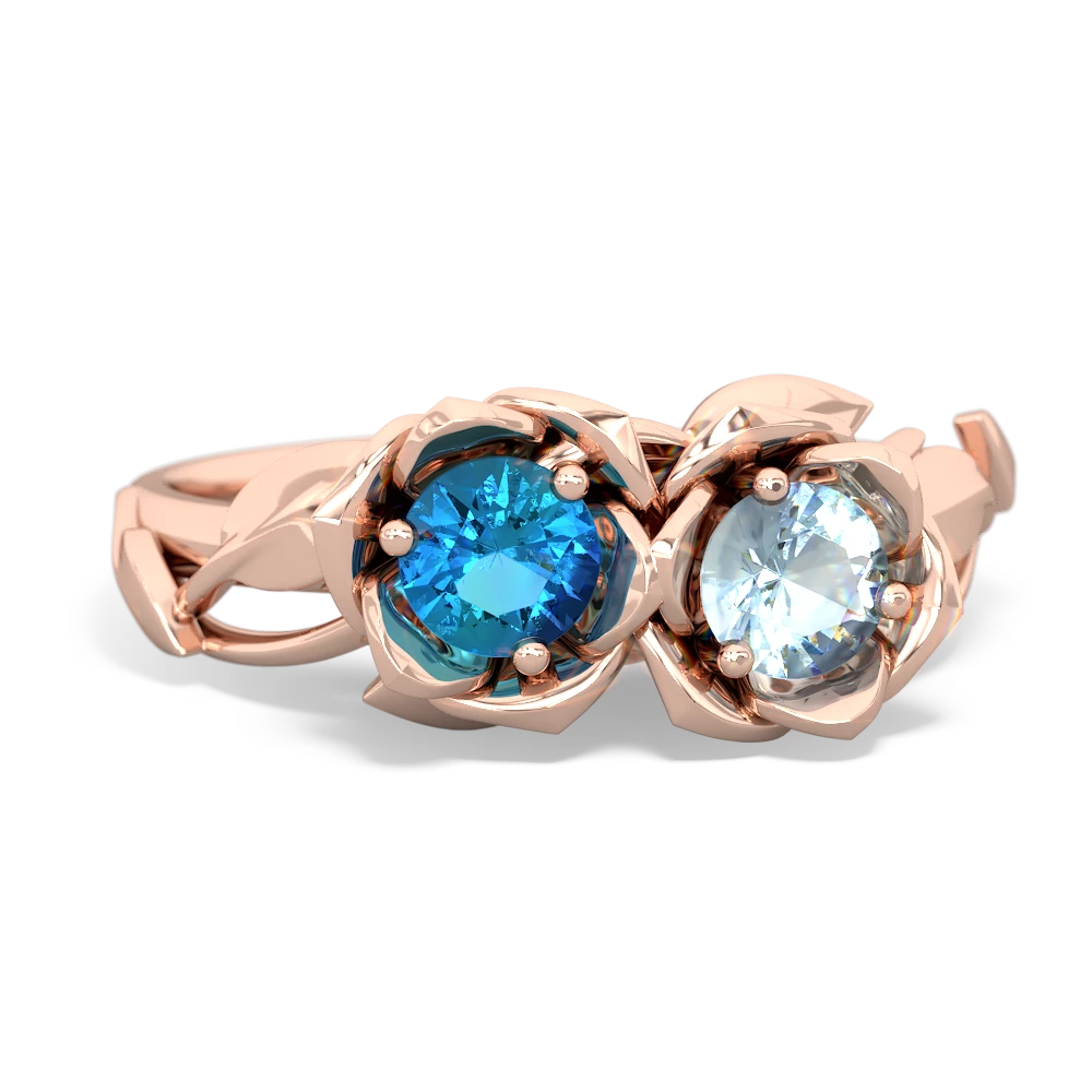 London Topaz Rose Garden 14K Rose Gold ring R5510