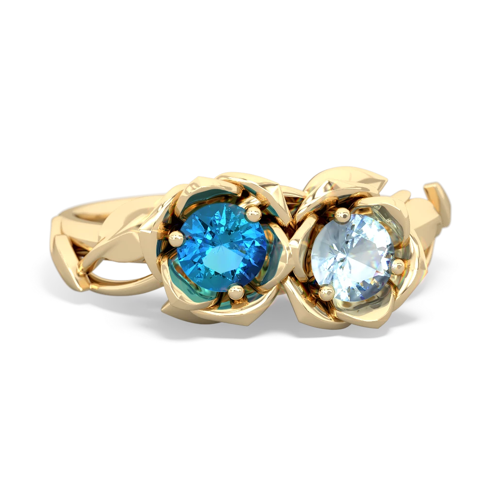 London Topaz Rose Garden 14K Yellow Gold ring R5510