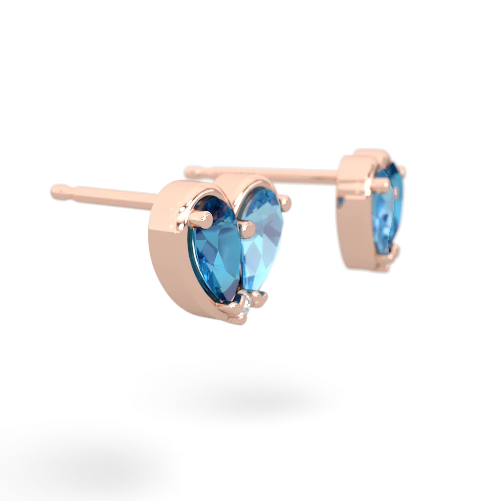 London Topaz 'Our Heart' 14K Rose Gold earrings E5072