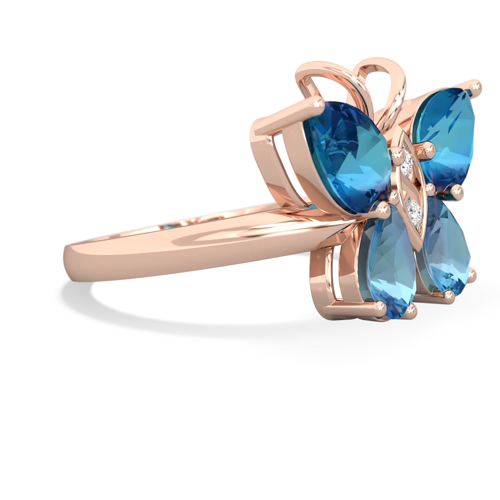 London Topaz Butterfly 14K Rose Gold ring R2215