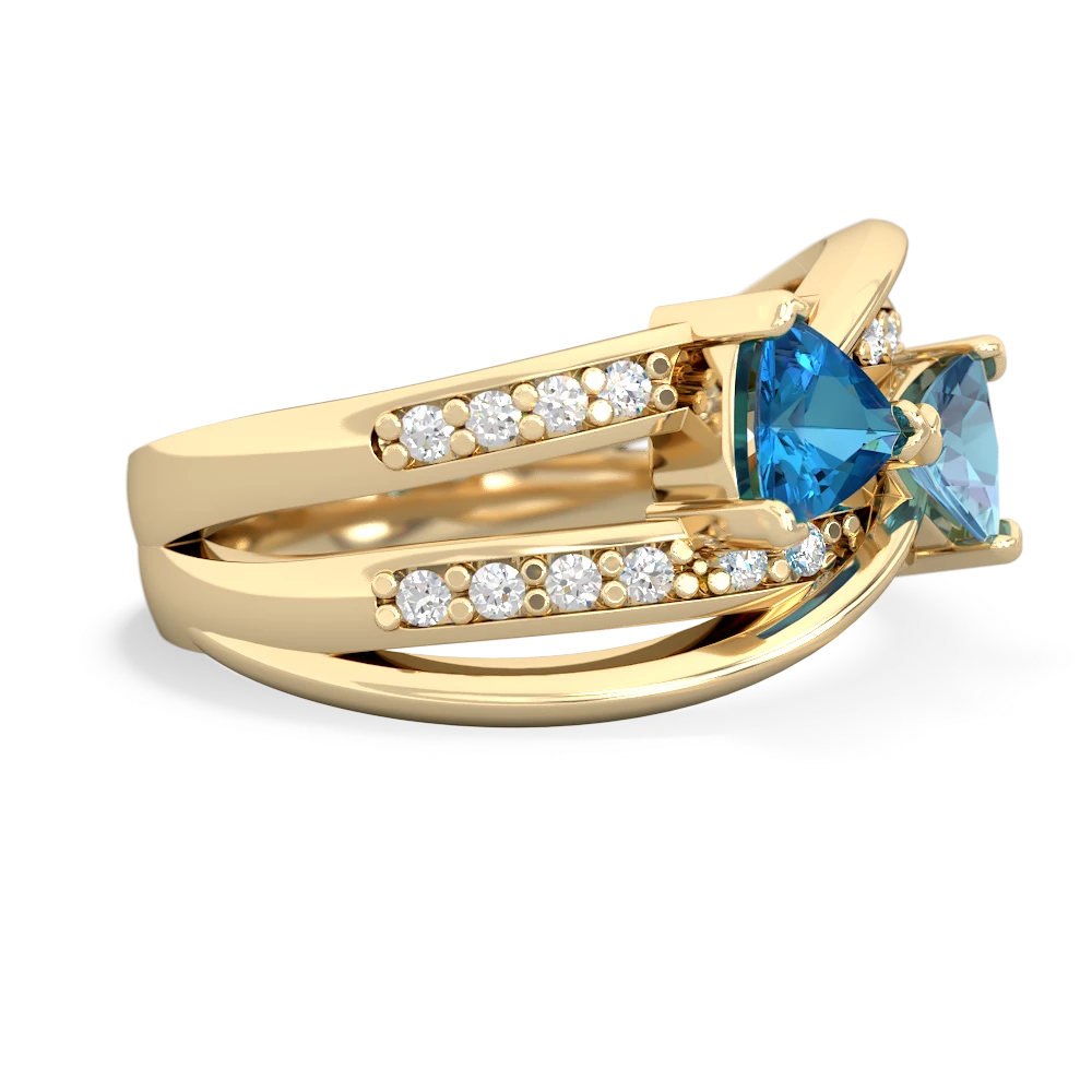 London Topaz Bowtie 14K Yellow Gold ring R2360