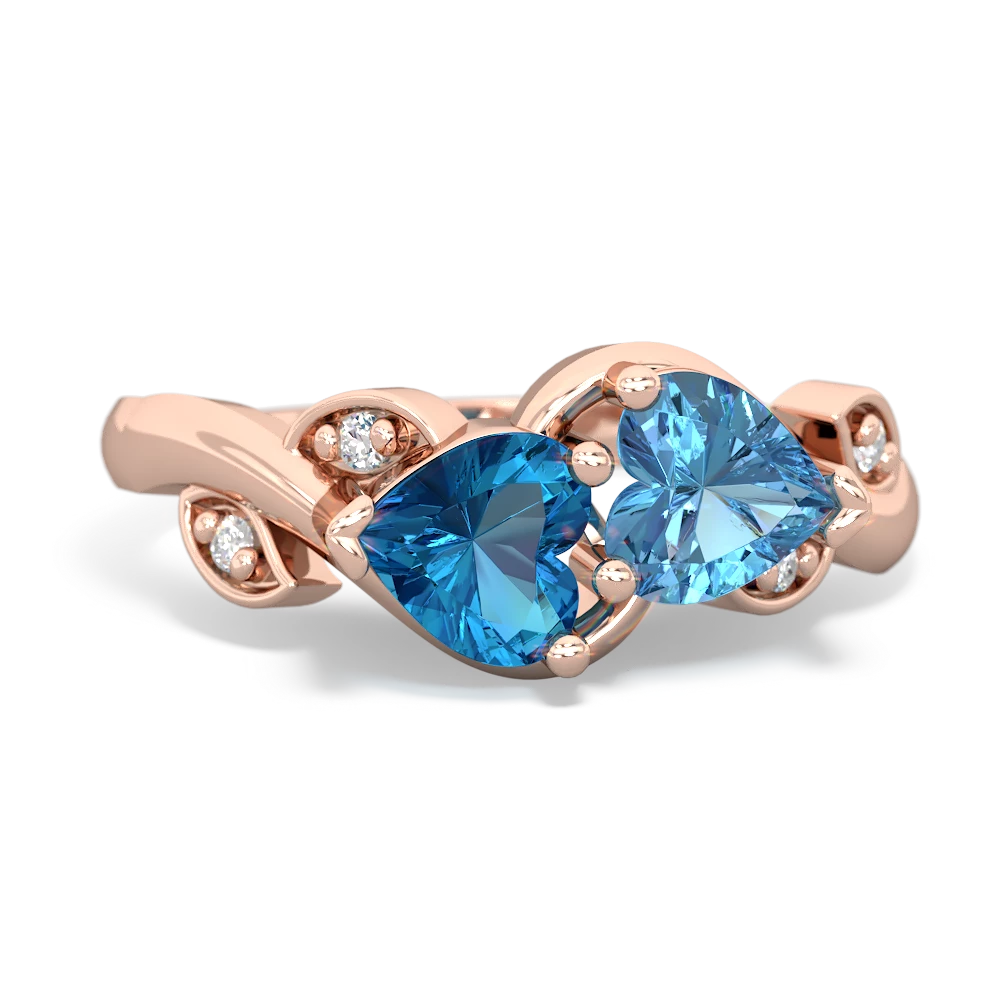 London Topaz Floral Elegance 14K Rose Gold ring R5790