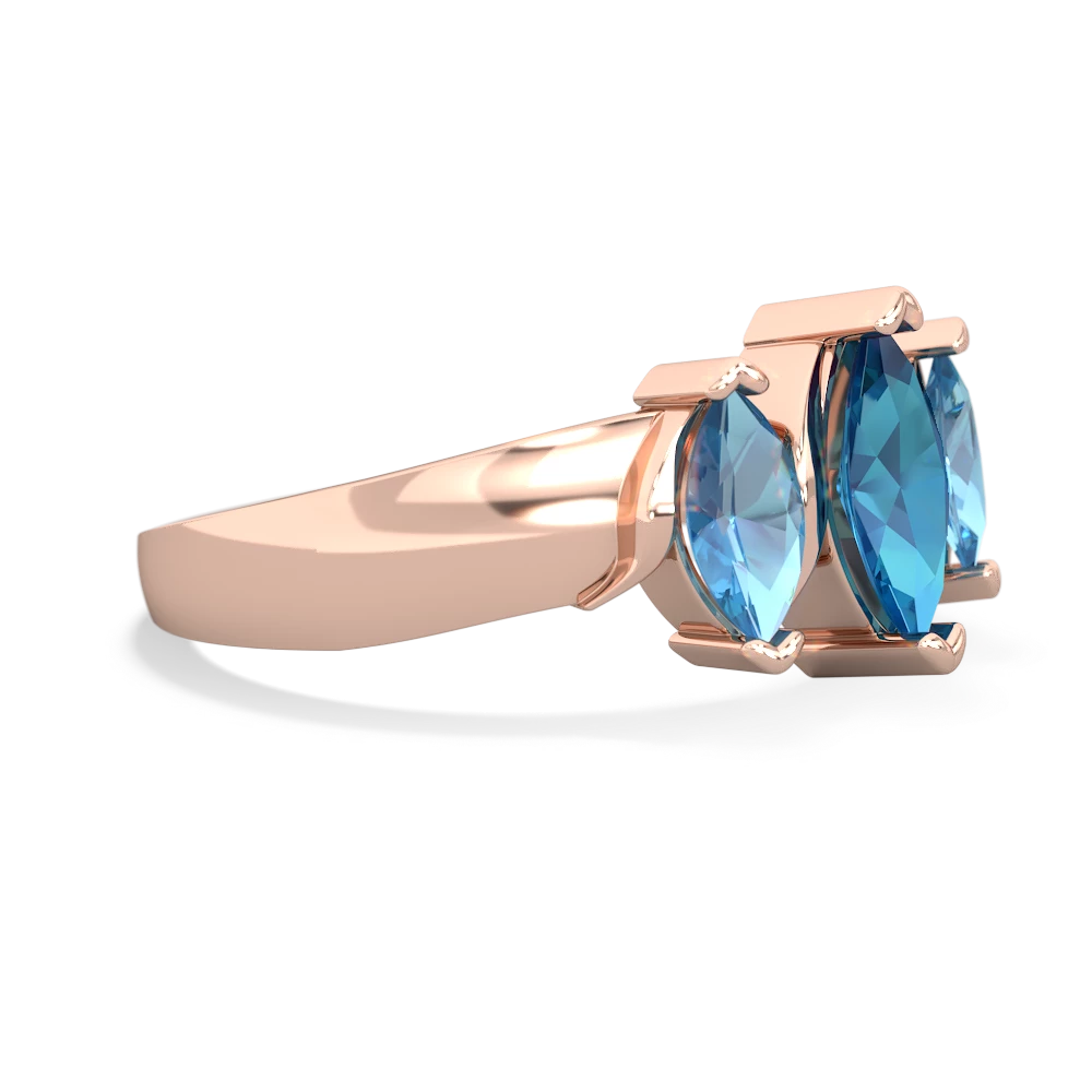 London Topaz Three Peeks 14K Rose Gold ring R2433