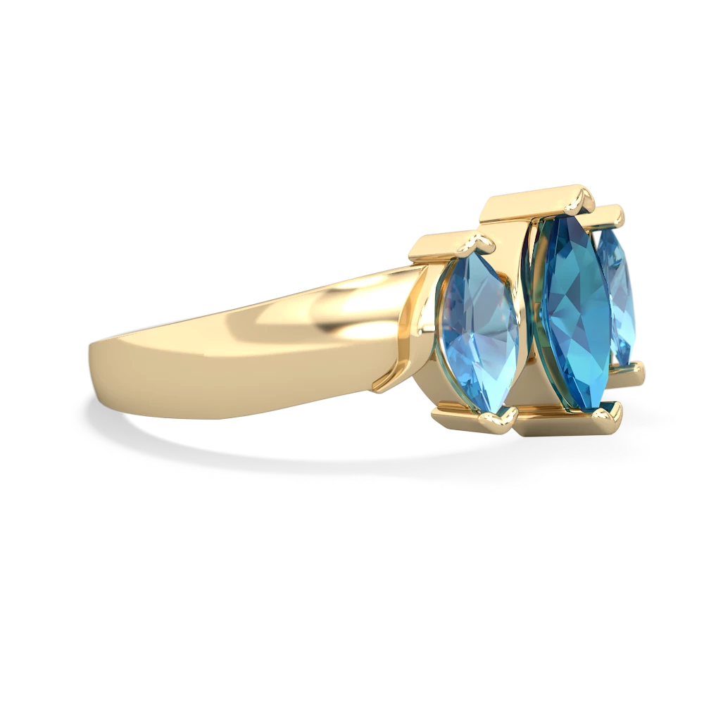 London Topaz Three Peeks 14K Yellow Gold ring R2433