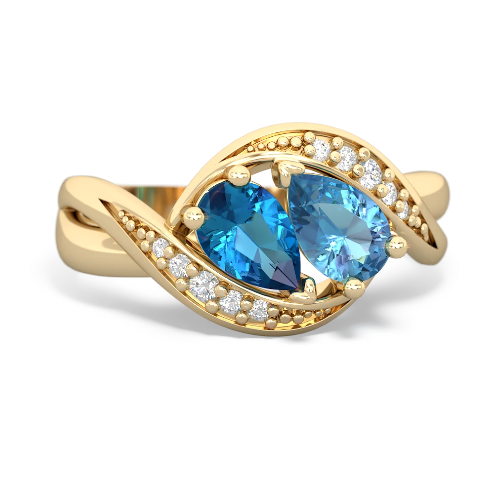 London Topaz Summer Winds 14K Yellow Gold ring R5342