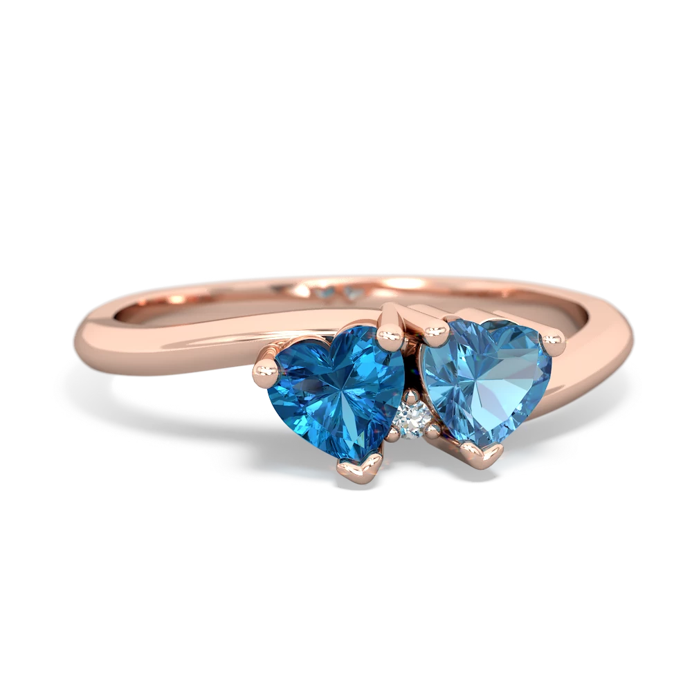 London Topaz Sweethearts 14K Rose Gold ring R5260