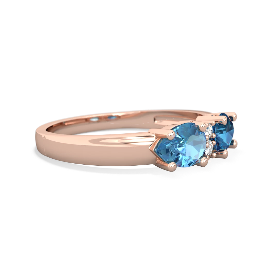 London Topaz Pear Bowtie 14K Rose Gold ring R0865