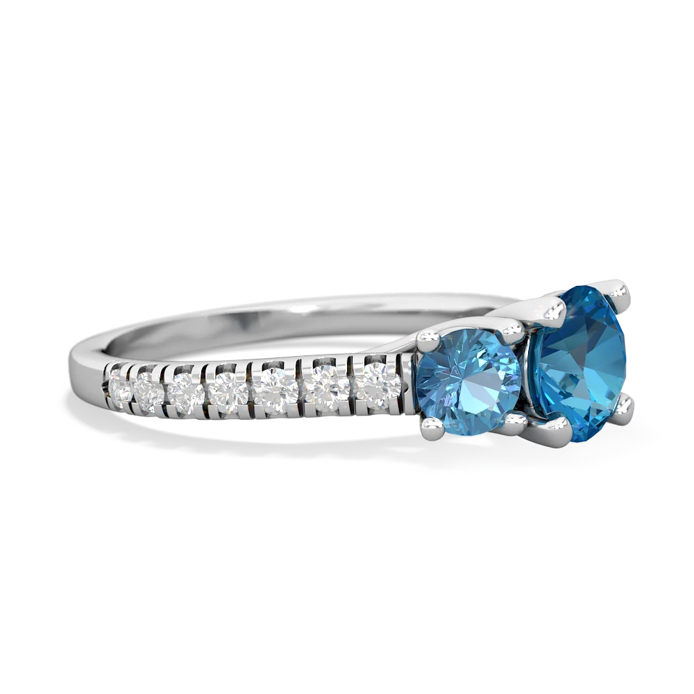 London Topaz Pave Trellis 14K White Gold ring R5500