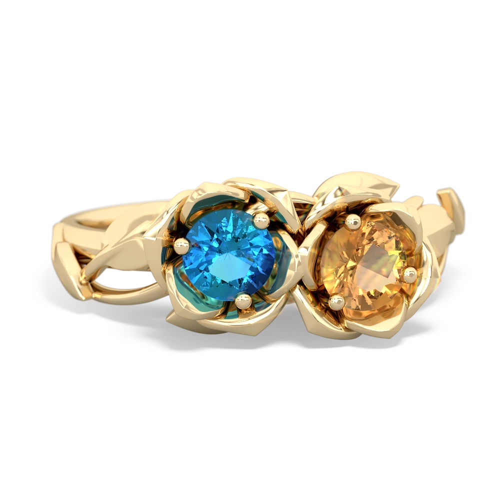 London Topaz Rose Garden 14K Yellow Gold ring R5510