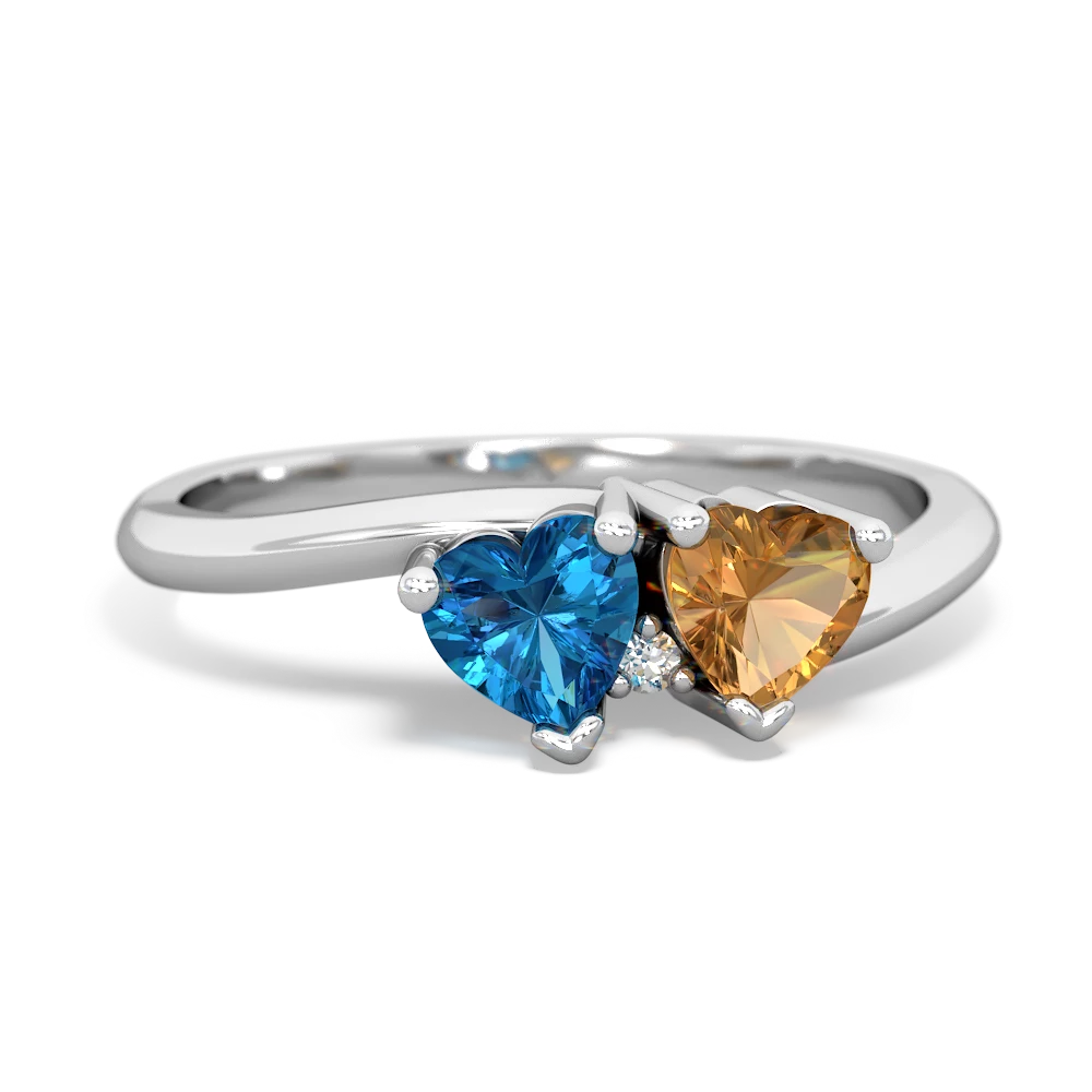 London Topaz Sweethearts 14K White Gold ring R5260