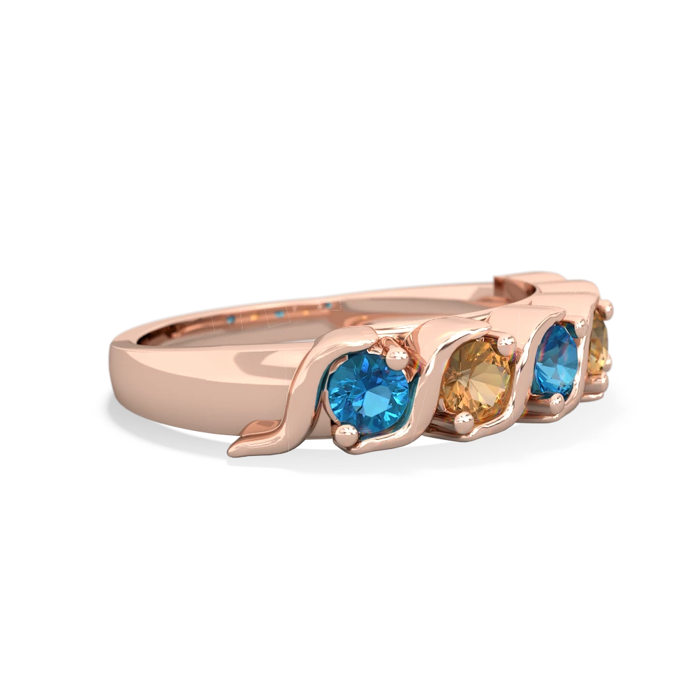 London Topaz Anniversary Band 14K Rose Gold ring R2089