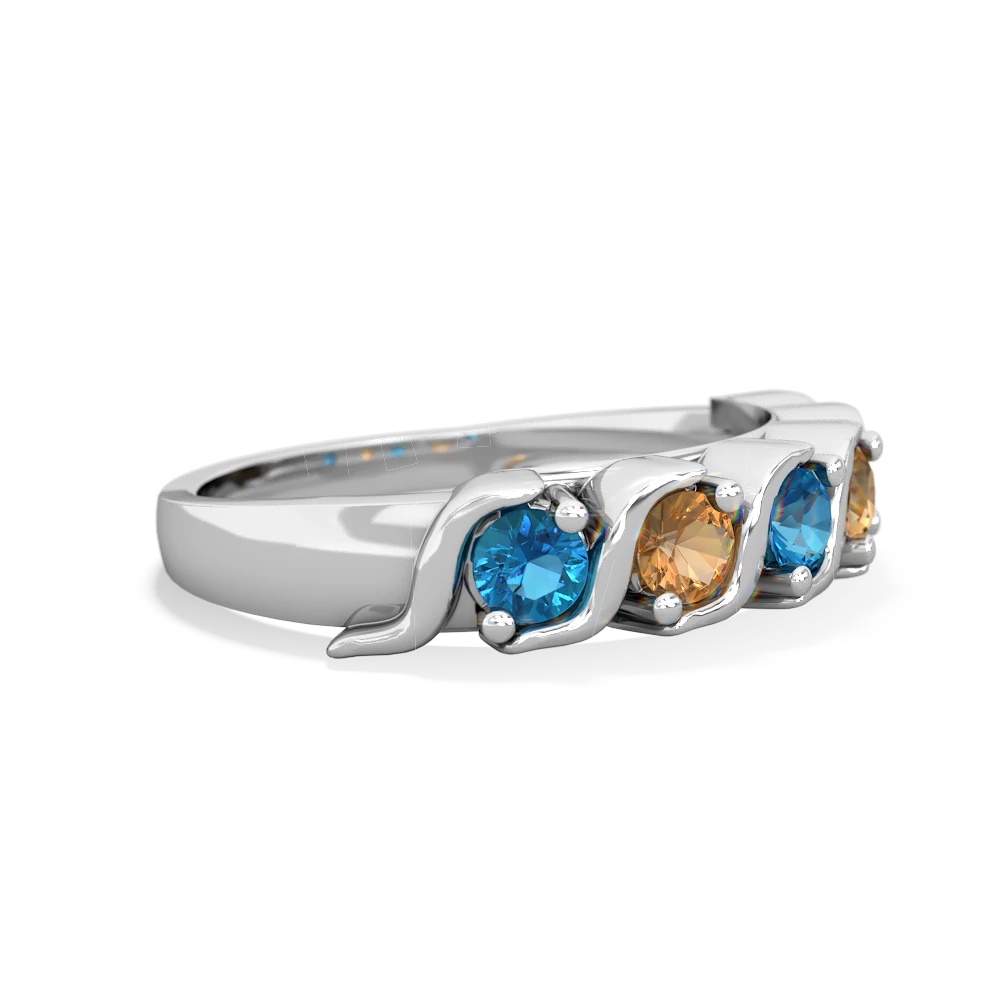 London Topaz Anniversary Band 14K White Gold ring R2089