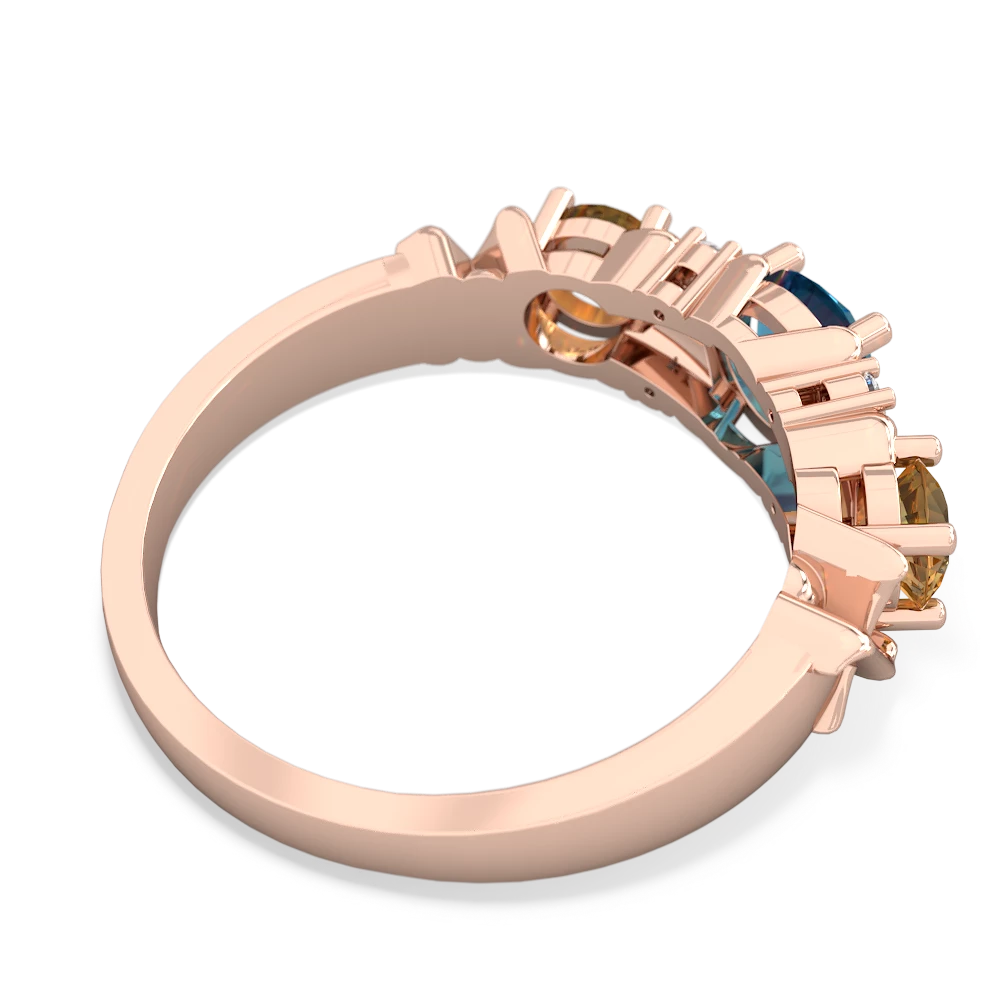 London Topaz Hugs And Kisses 14K Rose Gold ring R5016