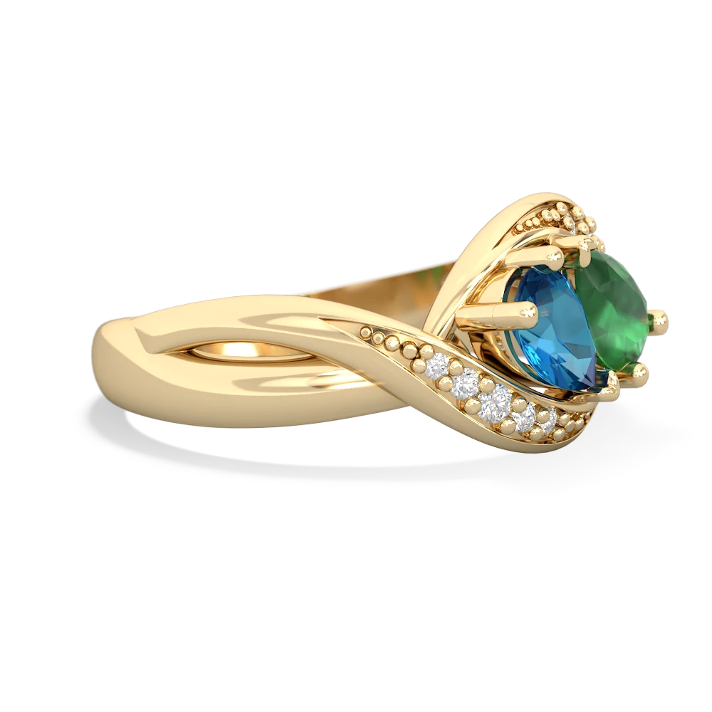 London Topaz Summer Winds 14K Yellow Gold ring R5342