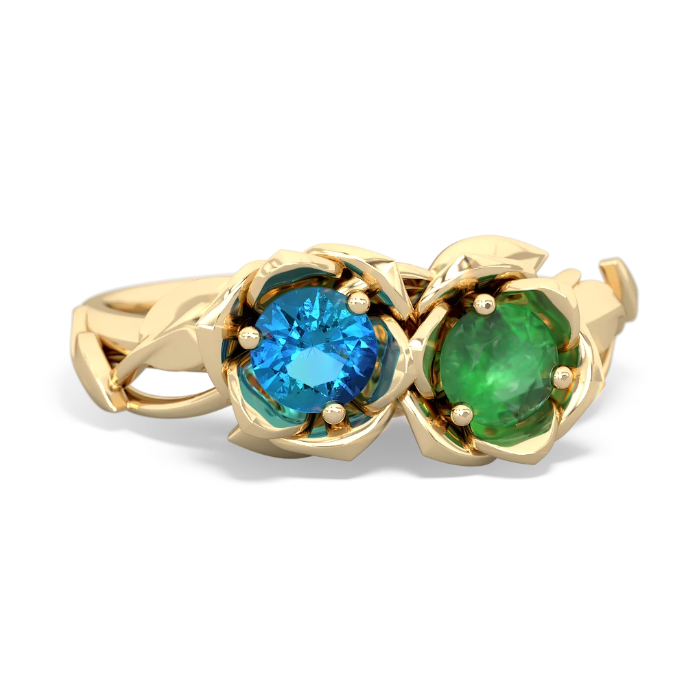 London Topaz Rose Garden 14K Yellow Gold ring R5510