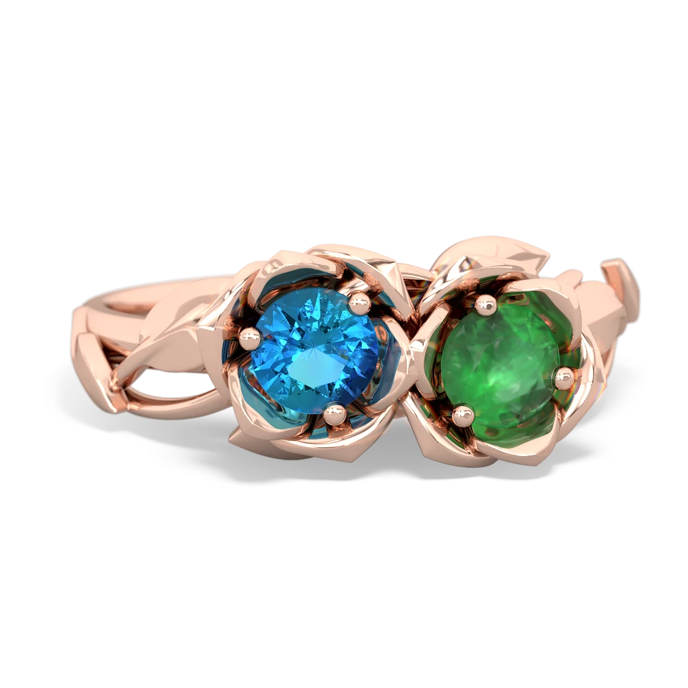 London Topaz Rose Garden 14K Rose Gold ring R5510