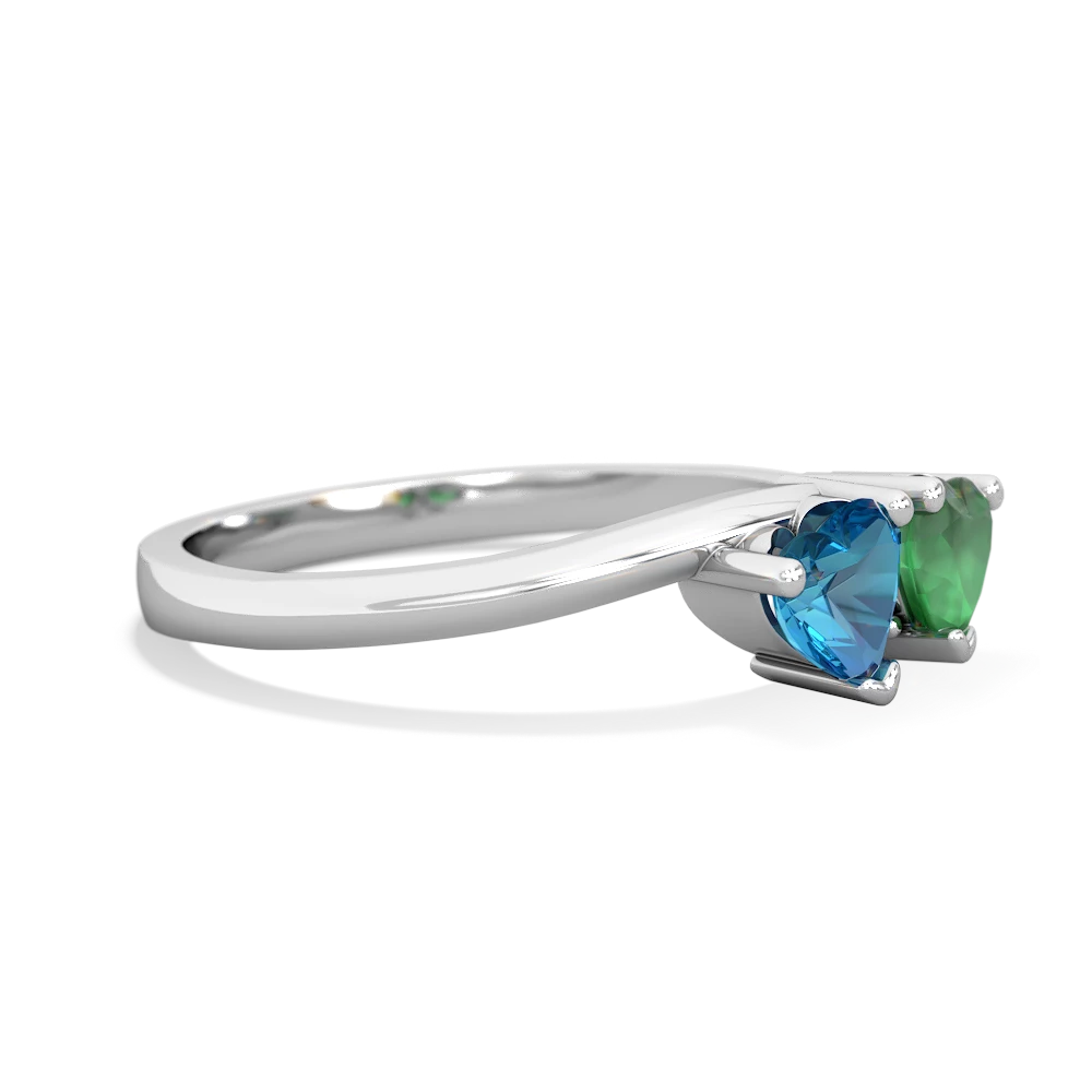 London Topaz Sweethearts 14K White Gold ring R5260