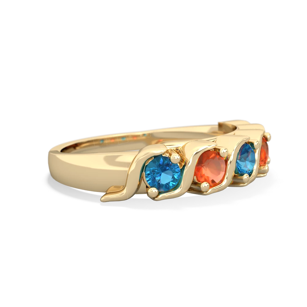 London Topaz Anniversary Band 14K Yellow Gold ring R2089