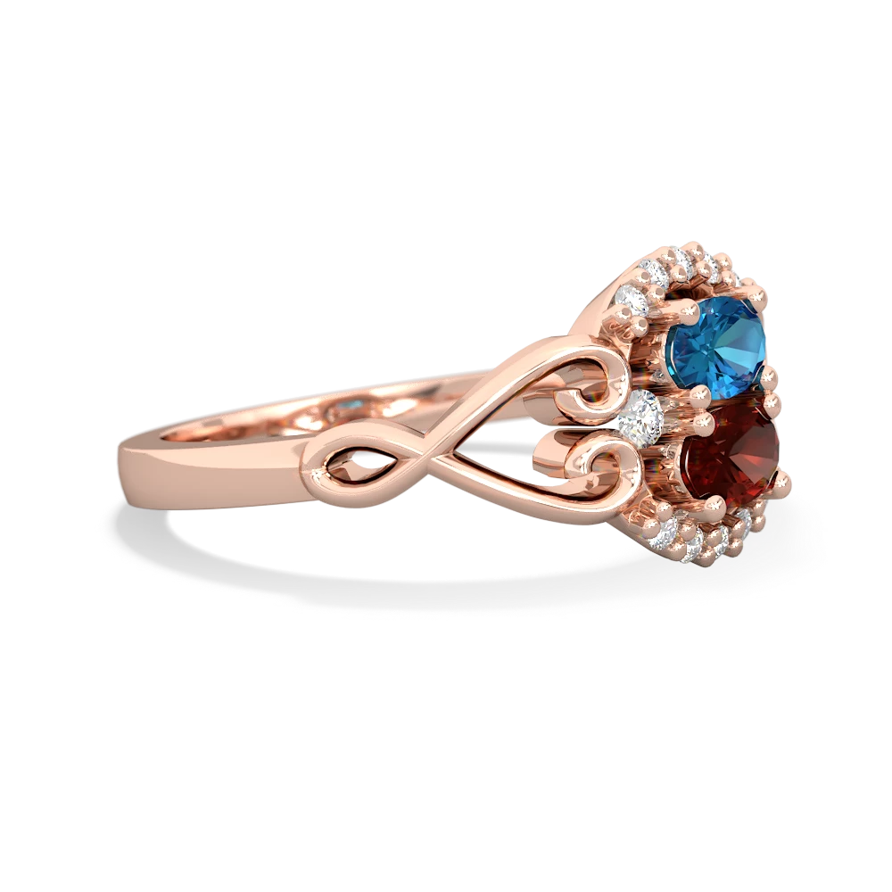 London Topaz Love Nest 14K Rose Gold ring R5860