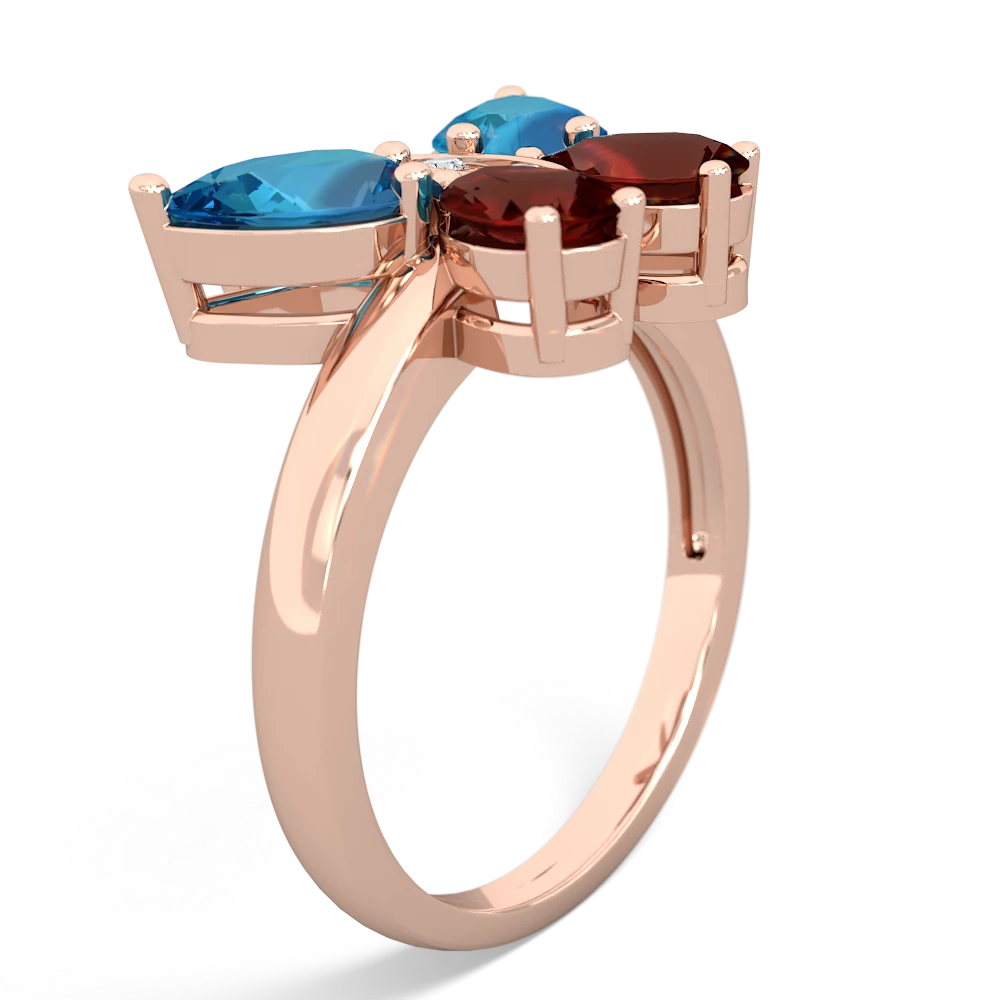 London Topaz Butterfly 14K Rose Gold ring R2215