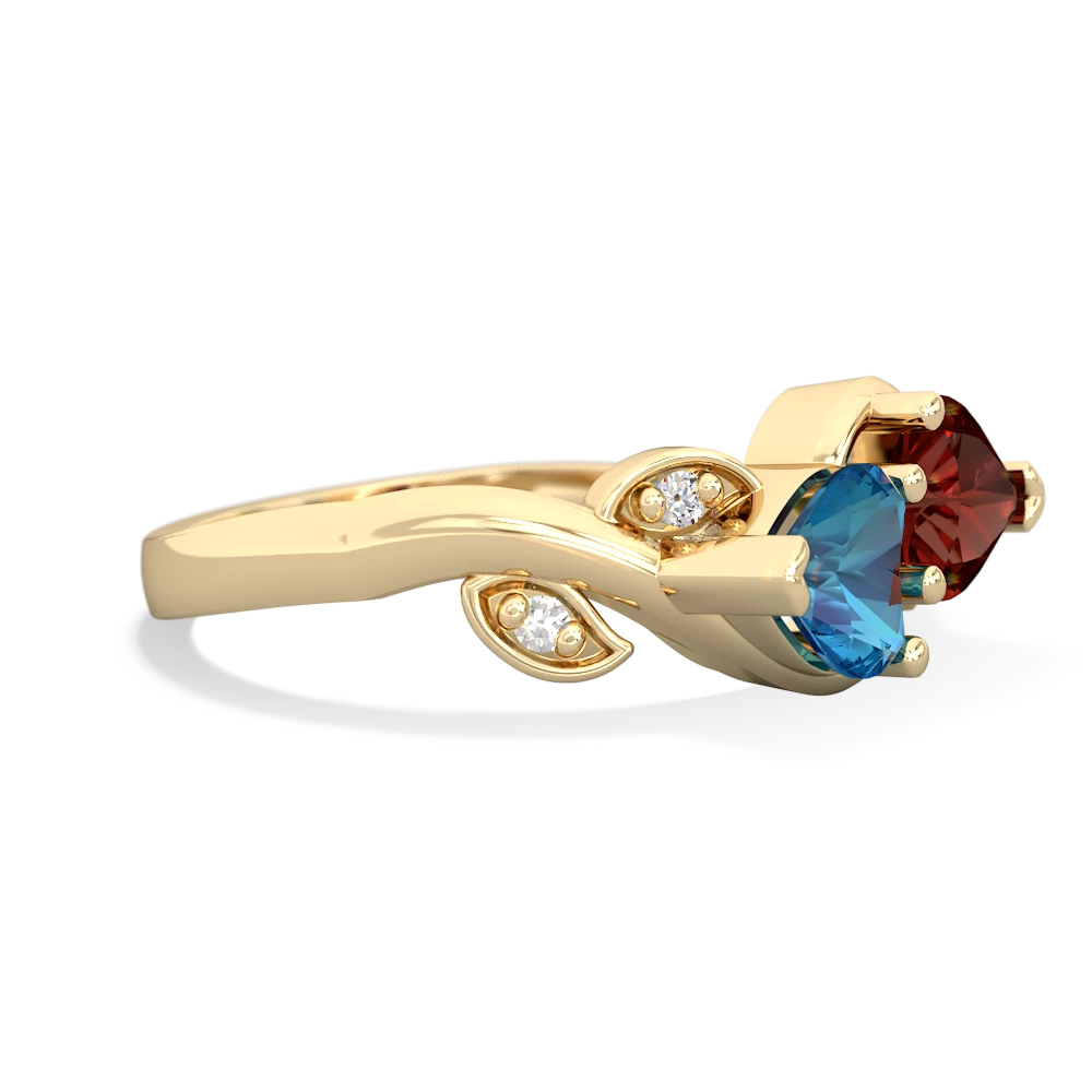 London Topaz Floral Elegance 14K Yellow Gold ring R5790