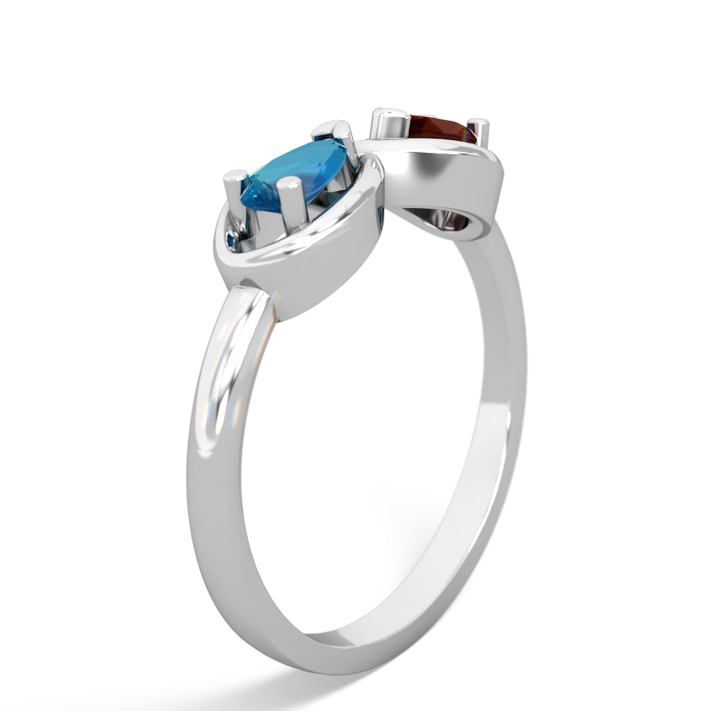 London Topaz Infinity 14K White Gold ring R5050