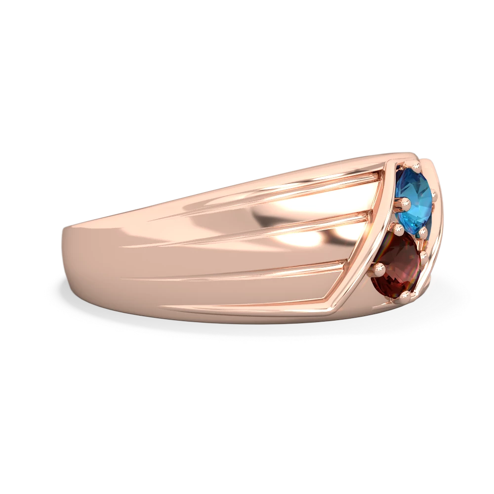 London Topaz Men's Streamline 14K Rose Gold ring R0460