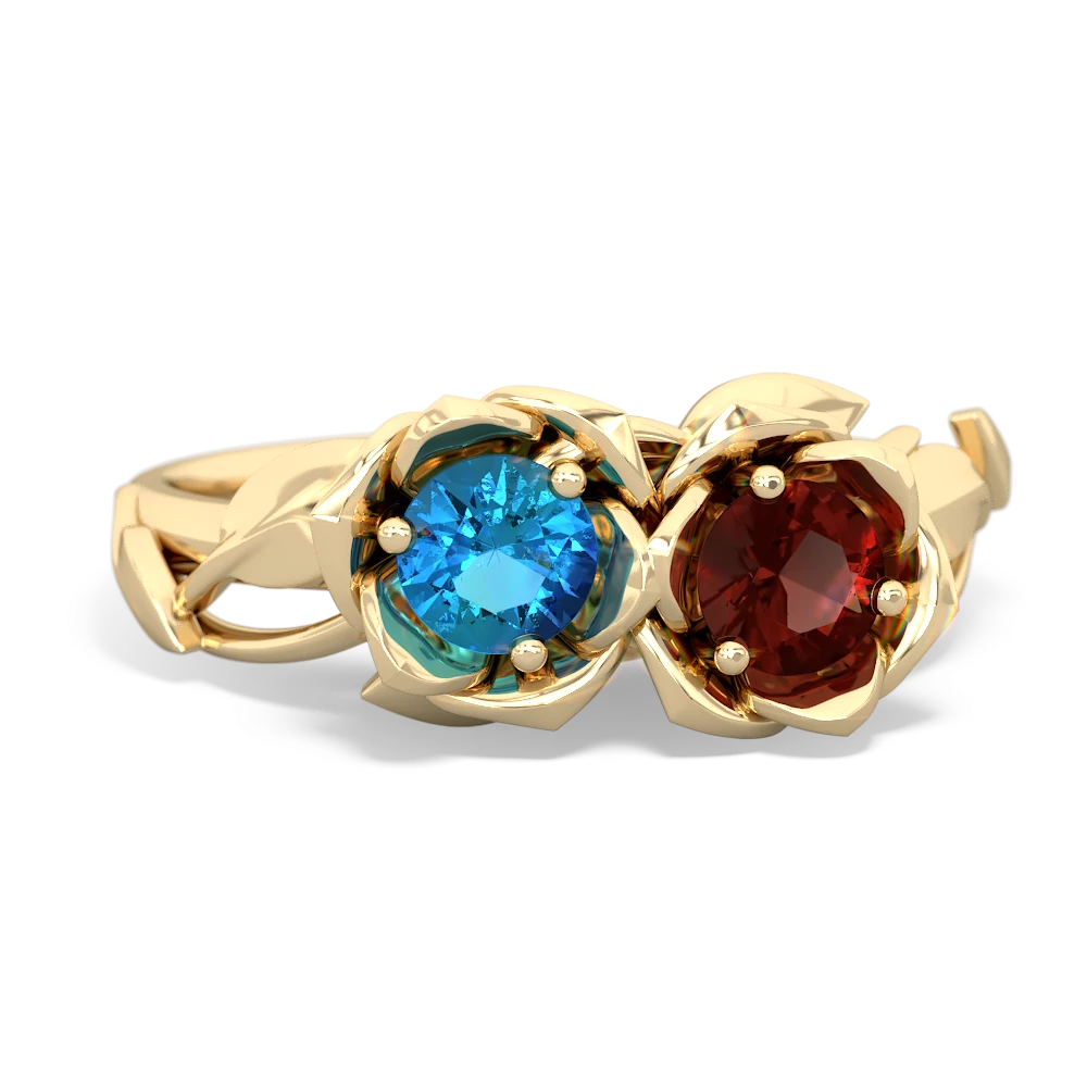 London Topaz Rose Garden 14K Yellow Gold ring R5510