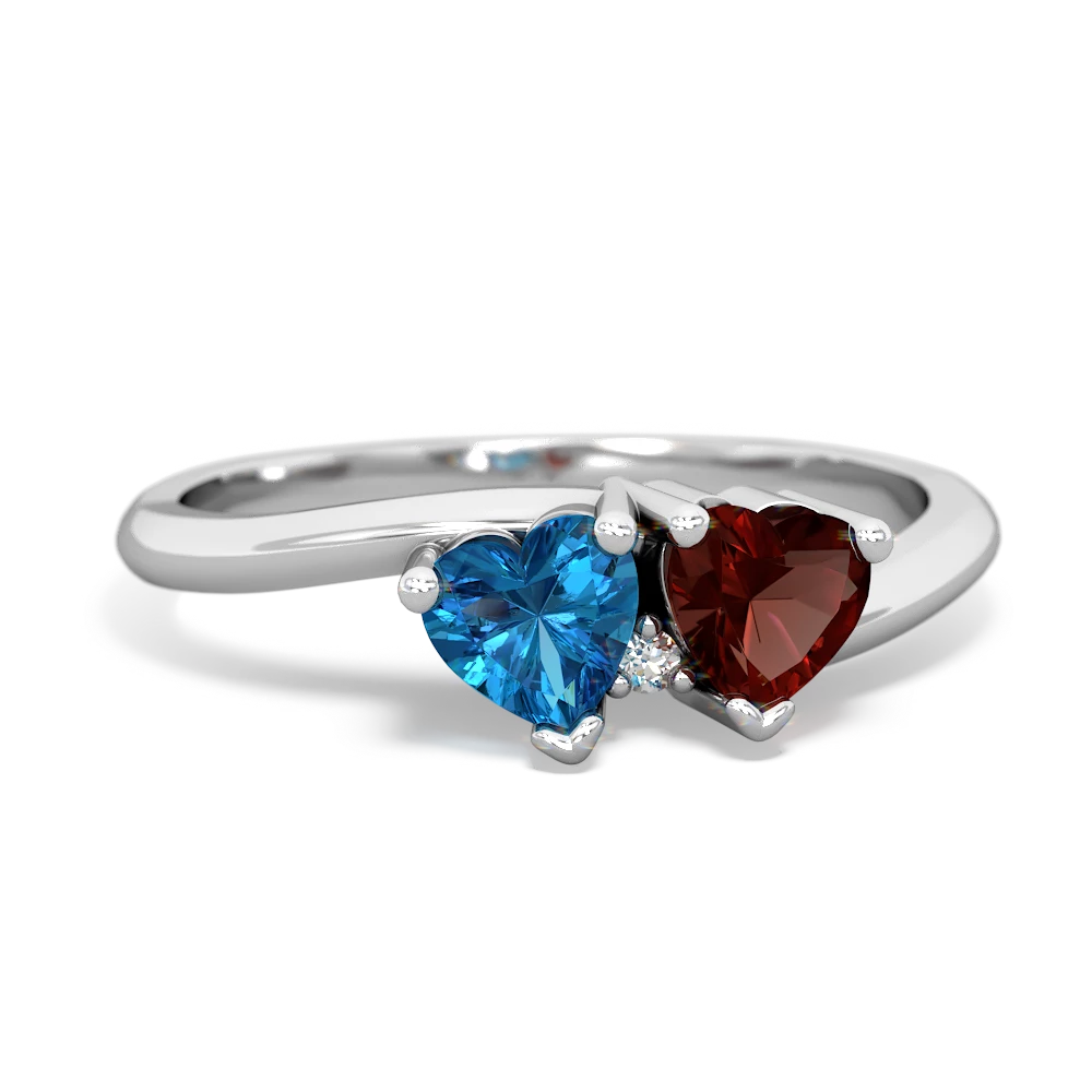 London Topaz Sweethearts 14K White Gold ring R5260