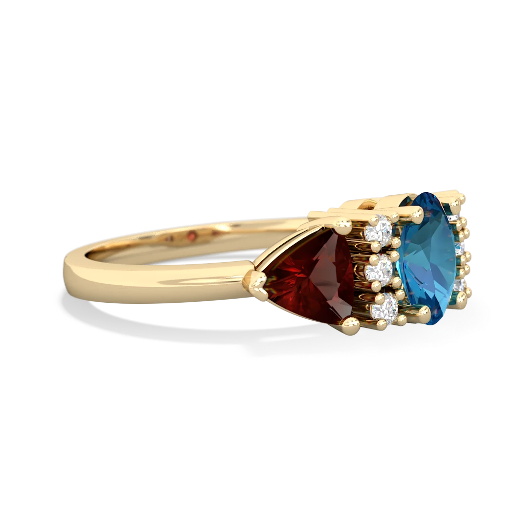 Garnet and yellow topaz ring sale