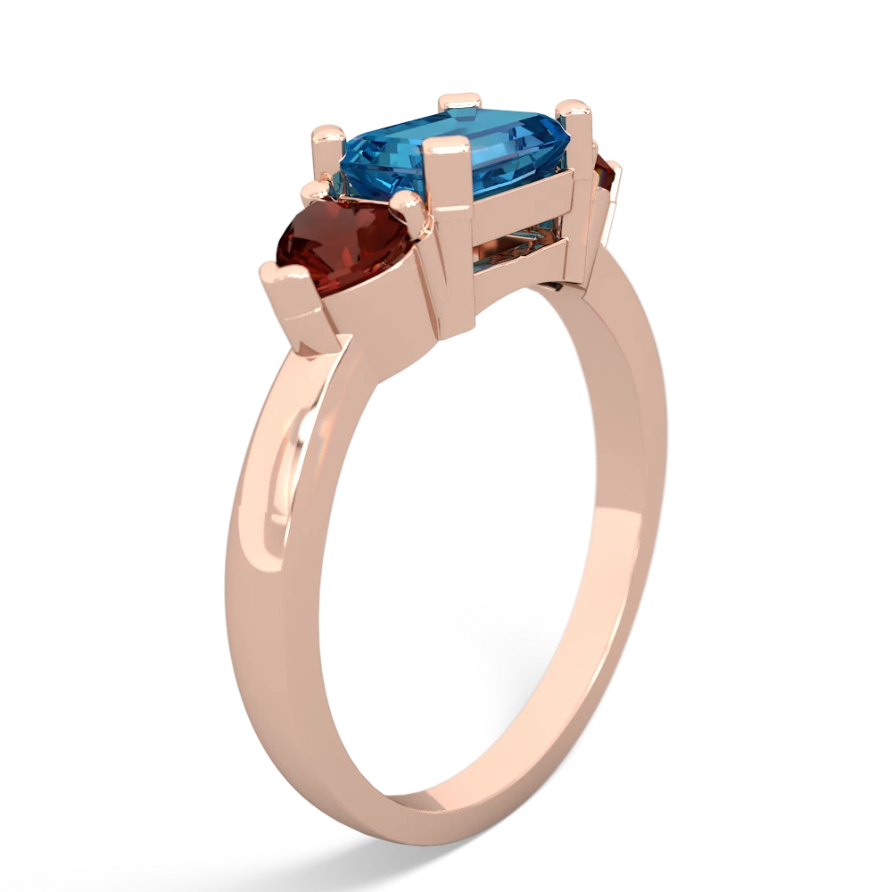 London Topaz Three Stone 14K Rose Gold ring R5235