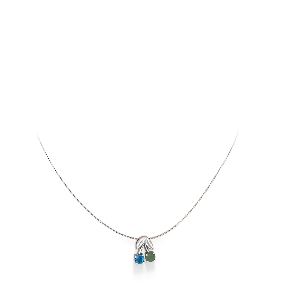 London Topaz Sweet Cherries 14K White Gold pendant P7001