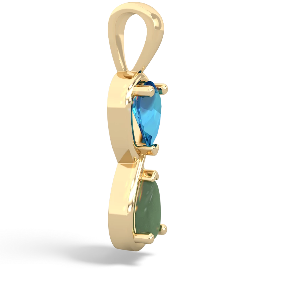 London Topaz Infinity 14K Yellow Gold pendant P5050