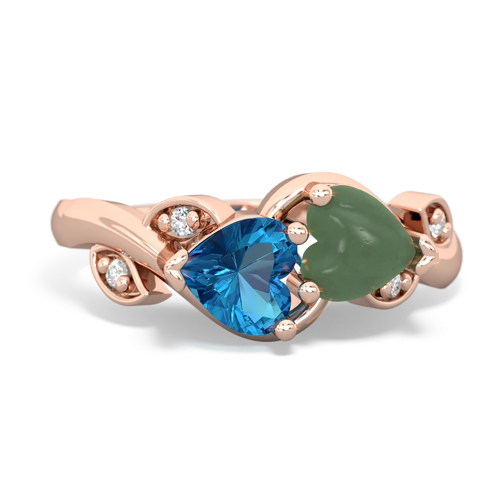 London Topaz Floral Elegance 14K Rose Gold ring R5790