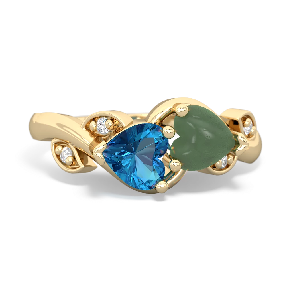 London Topaz Floral Elegance 14K Yellow Gold ring R5790