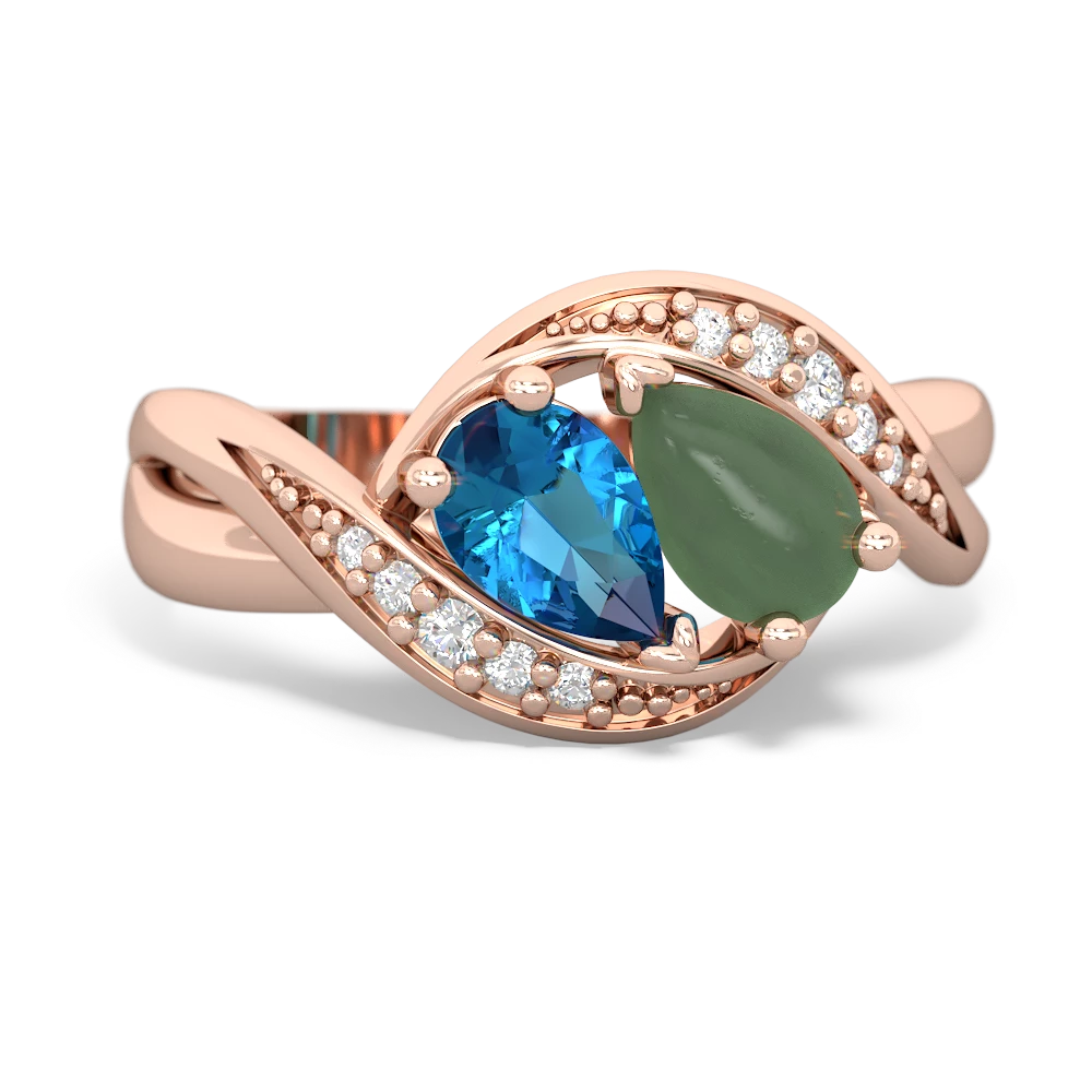 London Topaz Summer Winds 14K Rose Gold ring R5342