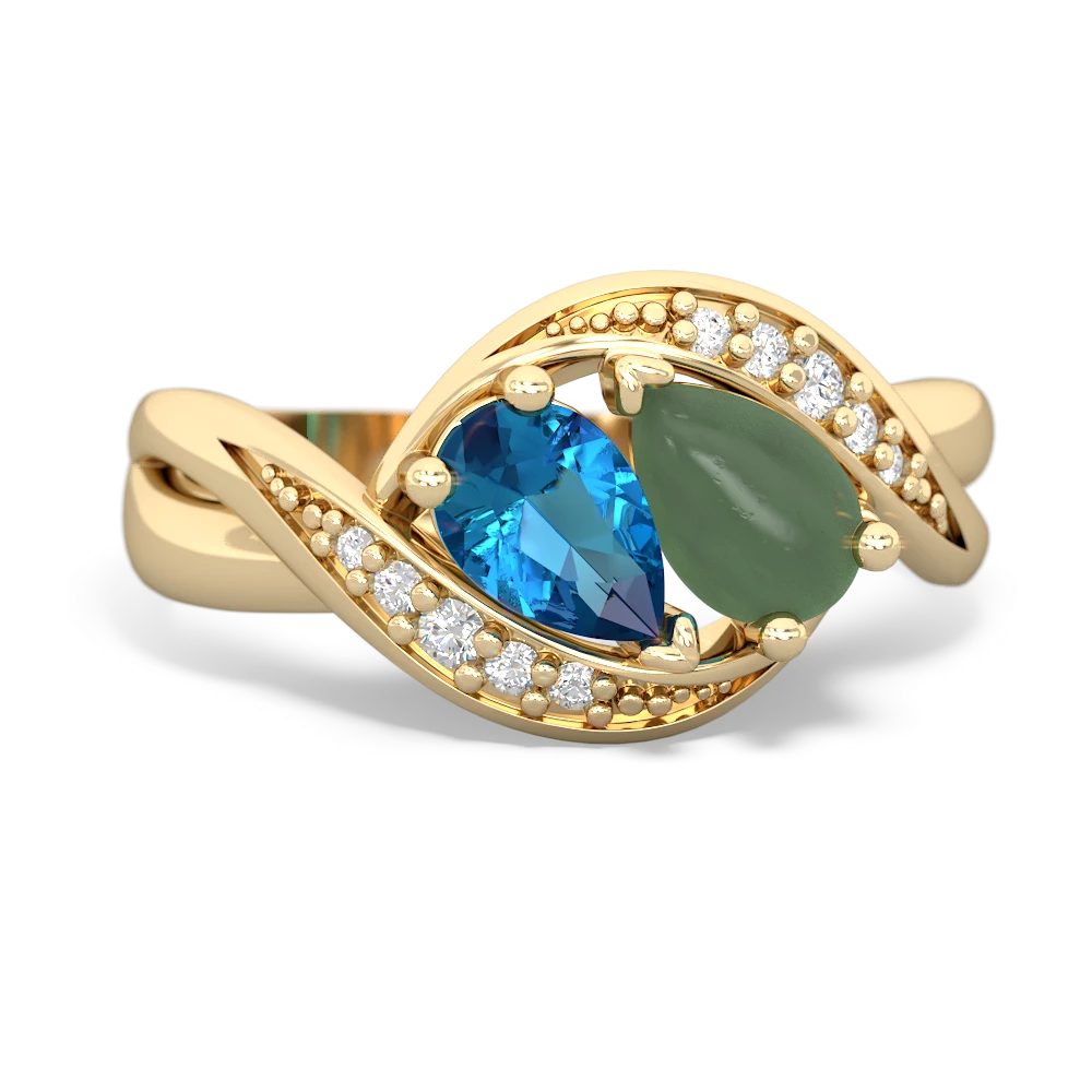London Topaz Summer Winds 14K Yellow Gold ring R5342