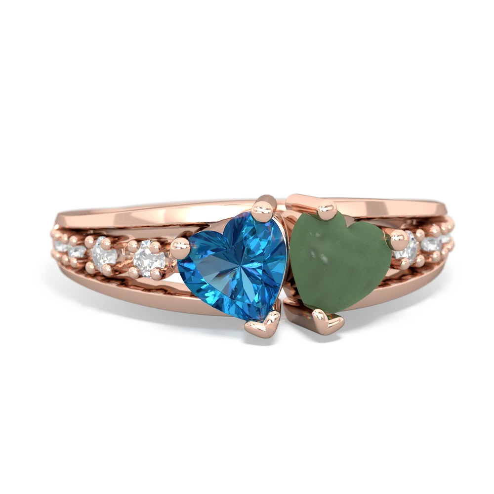 London Topaz Heart To Heart 14K Rose Gold ring R3342