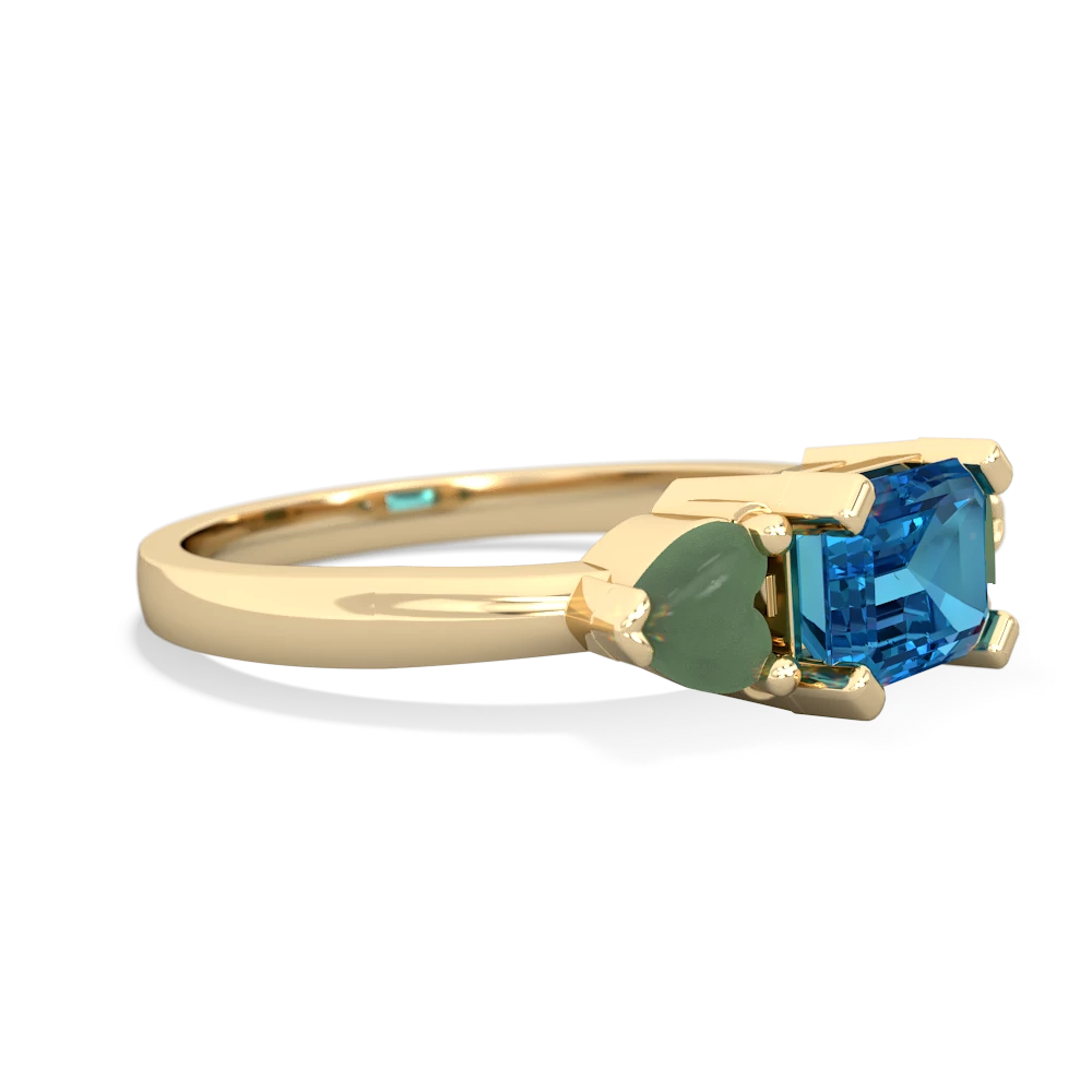 London Topaz Three Stone 14K Yellow Gold ring R5235