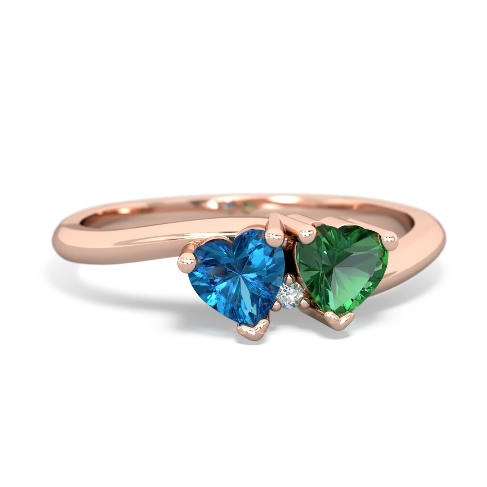 London Topaz Sweethearts 14K Rose Gold ring R5260