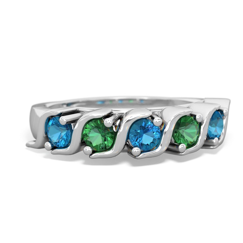 London Topaz Anniversary Band 14K White Gold ring R2089